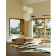 Canapé 3 places convertible Indie - Style scandinave - Futon beige blé - Couchage 130x190 cm - Marque KARUP_5