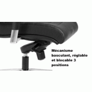 Fauteuil de direction confortable Business - Sitek - cuir noir_5