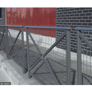 Barrière main courante LISBONNE - Simple croix, rosage ou grillagé - Longueurs 1000 ou 1500 mm_5