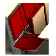 Fauteuil   d'amphithéâtre  à piétement latéral métallique avec Assise relevable - EUCLIDE_5