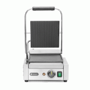 Grill de contact modèle simple 1/2 rainuré 1/2 lisse 220x230mm HENDI_5