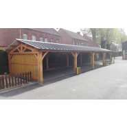 Abris charpente en bois avec une large variété de finitions lasurées, des solutions d'éclairage_5