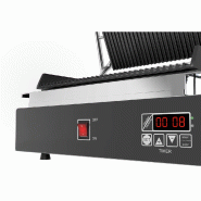 Machine à panini digital - rainuré en haut et en bas (gril à panini électrique)_5