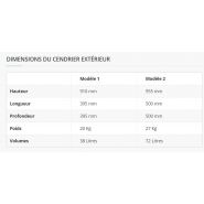 DMC12111 - Cendrier poubelle extérieur avec toit renforcé - DMC - 38 L ou 72 L - 8 finitions disponibles_5