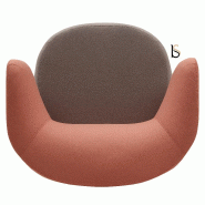 Sofa 1 place Basel - Softline - Felt marron fonce 635_0