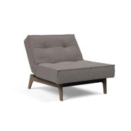 Innovation Living - Fauteuil Splitback Eik Convertible Lit 90x115 cm - Pieds Chêne Noyer - Tissu Mixed Dance Grey_5