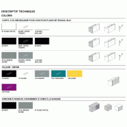 Banque d'accueil droite Linea façade Turquoise  - MDD - Support moniteur, Verre turquoise brillant_5