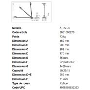 Crics hydro-pneumatiques Rodcraft ATJ50-3 - capacité 50/25/15T - avec profil bas et poignée orientable_5