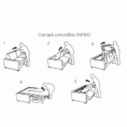 Canapé convertible gain de place - Ouverture express - Matelas 14 cm - 140 cm - Fabrication artisanale italienne - Rouge_5