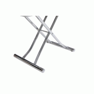 Table basse relevable extensible Trendy - Chêne gris/mélaminé, pied chromé - Dimensions 110 x 70/140 cm_5