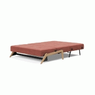 Innovation Living - Canapé design Cubed Wood 02 - Convertible lit 200x160 cm - Tissu Cordufine Rust - Faible encombrement et confort moelleux_5