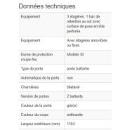 218344w - Armoire de sécurité anti-feu Basis-Line 30 minutes - 3 étagères réglables et bac de rétention_5