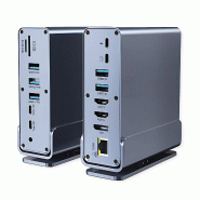 VALUE Station d'accueil USB type C 16 en 1, HDMI/DP 4K60, Gigabit Ethernet, USB-A, USB-C, PD, SD/microSD, Audio_5