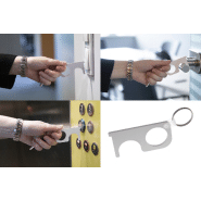 Porte-clés hygiénique - pratique en acrylique - avec bague en métal_5