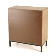 Buffet Marci - 3 tiroirs cannage naturel - Pieds métal noir - Style industriel_5