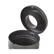 Corbeille publique Gascogne 60 L - aluminium moulé - acier électrozingué - ouverture par clé triangle_5