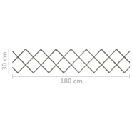 Vidaxl clôture à treillis 5 pcs gris bois de sapin massif 180x30 cm 316423_5