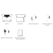 Kit station de charge portable 1800w - 1024wh ecoflow delta avec trois panneaux solaires pliables 160w_5