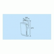 Sèche-mains Vitech - Double jet d'air HD gris métal, séchage rapide et économique_5