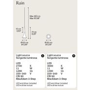 Suspension RAIN - Une goutte de pluie printanière en métal avec LED, design élégant et lumineux_5