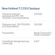 T7.210 Classique Tracteur Agricole - New Holland - Puissance Max 154/210 kW/ch - Technologie SCR ECOBlue™ et Confort Amélioré_5
