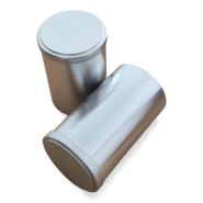 Boîte métal cylindrique argentée - Diamètre 90 mm x Hauteur 160 mm - Référence BE000008_5