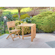 Fauteuil de balcon pliant ambra 85x51x42cm – MTF – teck – 2nab2185_5