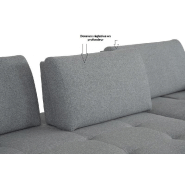 Canapé d'angle Fernie - Double profondeur, méridienne gauche, têtière, tissu gris, 296 x 179 cm_5