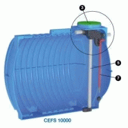 Cuve à eau de pluie 10 000 litres : équipée