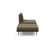 INNOVATION LIVING - Canapé design convertible Puri 195x80 cm en tissu Vivus Dusty Olive avec table en noyer_5