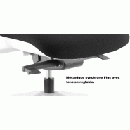 Fauteuil de bureau Wi Max avec coque blanche - Sokoa. - Oui, Noir 009_5