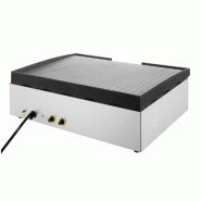 Plancha électrique lisse en FONTE - L 615 mm | Buffalo - HT762_5
