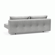 Innovation Living - Canapé design Recast Plus gris clair convertible lit 200x140 cm avec piétement noyer et housse de rangement_5