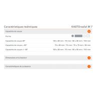 KASTO Radial M 7 - Scie circulaire polyvalente pour une coupe précise et nette