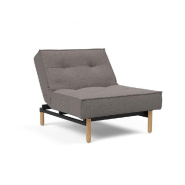 Innovation Living - Fauteuil-lit Splitback Stem convertible 90x115 cm - Pieds obus naturel - Tissu Mixed Dance Grey_5