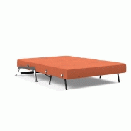 Canapé design convertible INNOVATION LIVING Cubed 02 Chrome - 140x200 cm - Tissu rouille Argus_5