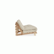 Canapé convertible futon ROOTS - pin naturel - coloris beige - couchage 140 x 200 cm - design scandinave_5