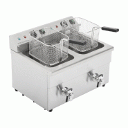 Friteuse à induction à poser - 2 cuves de 7,5 L - 3 kW - Buffalo - CT012_5