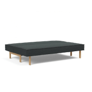 Canapé design convertible Innovation Living SLY - Lit 140x200 cm - Pieds bois chêne - Tissu bouclé Black Raven_5