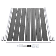 Vidaxl ensemble de clôture wpc 1 carré + 1 incliné 273x186 cm gris 3054431_5