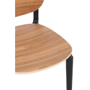 Chaise de cuisine SHINY - Vernis/Naturel - Polypropylène robuste et légère, compatible extérieur_5
