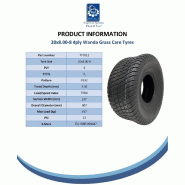 20x8.00-8 Roues de tondeuse à gazon P332 Road Legal 4 Inch PCD Rim 437kg (Set of 2)_5