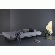 Innovation Living - Canapé clic-clac convertible FRACTION capitonné, lit 140x200, tissu Twist Granite_5