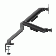 STANDARD Support moniteur avec bras double, Ressort mécanique, 17–32 pouces, max. 2x 10 kg, noir_5