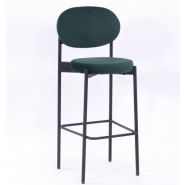 Chaises de restaurant robustes en métal et velours pour un style art déco