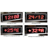 Afficheur lumineux LED pour afficher heure, date, température(s), chronomètre - MHD - MHDC - MHDT et MHD2T_5