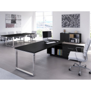 Bureau de direction moderne et élégant DECIDE - 3 versions de piètement en livraison rapide_5