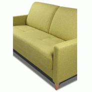 Canapé convertible OGGETTO - Matelas 16 cm - Système Express - Sommier à lattes 140 cm - Velours jaune - Renatonisi_5