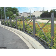 Barrière type Croix de Saint-André traditionnelle et élégante - Longueur 1072 ou 1572 mm - Trois cadres et quatre pommeaux au choix - LIGNE PROVINCE_5