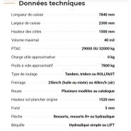 Benne agricole Rollspeed 7840 avec versions tandem et tridem suiveur disponibles